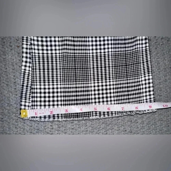 Tinseltown Pull On Stretch Black White Plaid High Waisted Flare Pants 7 - Picture 3 of 9